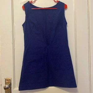 Vintage 60s Mod Style HANDMADE Wool Plaid Dress